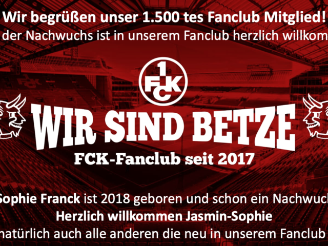 Wir begrüßen das 1500. Mitglied