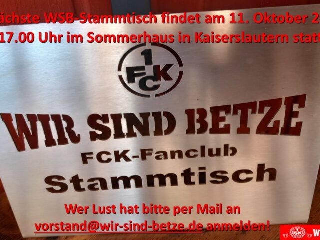 Der nächste WSB Stammtisch kommt!